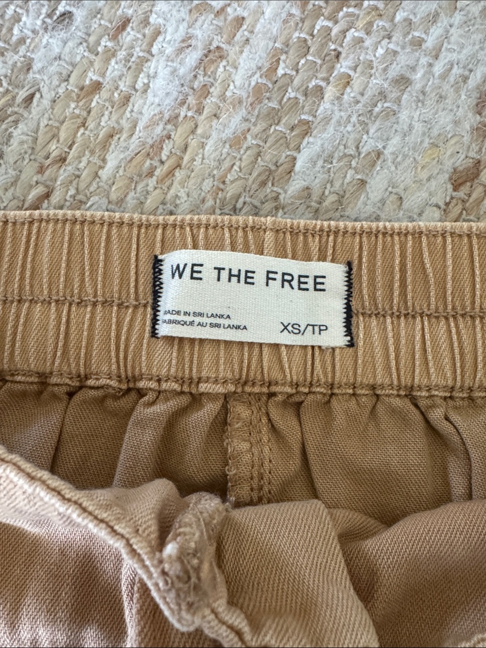 Free People Camel High-Waist Button Front Shorts - Picture 2 of 4